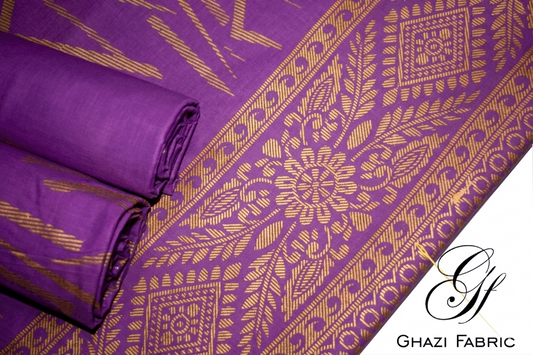 Ghazi fabric BlueBell Series Lawn  3piece unstitched suit for women/girl (BB9372/3)