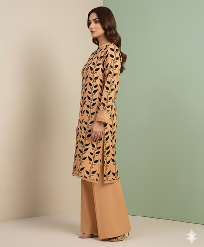 Ghazi fabric Black Unstitched Lawn Suit – 2 Piece summer collection