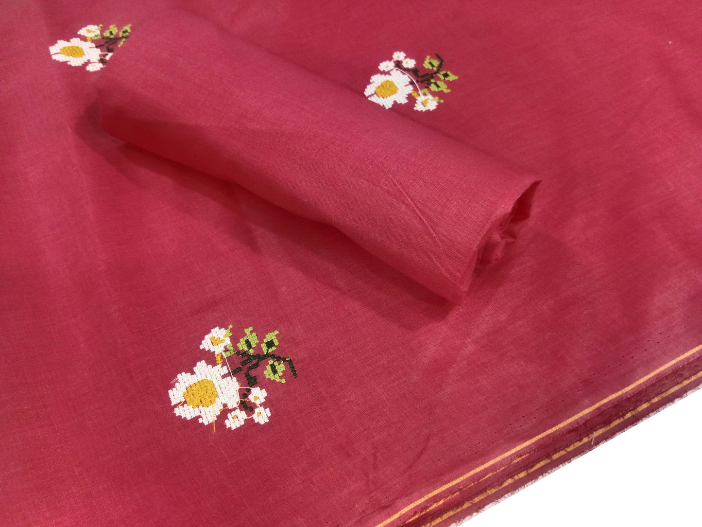 Red Peach Lawn Embroidered Suit – Noor-e-Bahar Edition GF NB-Carrot