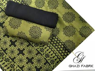 Ghazi fabric Black pearl series Linen Unstitched 3 Piece Suite For Women BP297