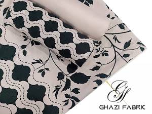 Ghazi fabric Black pearl series Linen Unstitched 3 Piece Suite For Women BP23