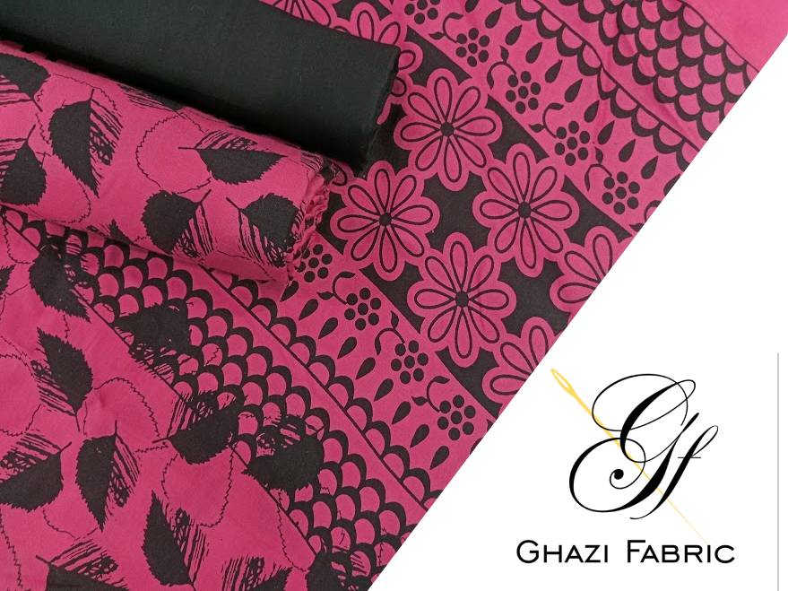 Ghazi fabric Black pearl series Linen Unstitched 3 Piece Suite For Women BP291 Ocean Blue