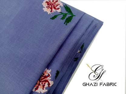Embroidered Value Blue  Lawn 2 Piece Suit – Noor-e-Bahar | Ghazi Fabric GF-NB-598