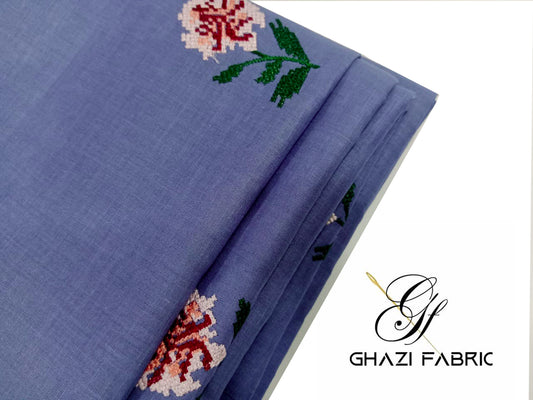 Embroidered Value Blue  Lawn 2 Piece Suit – Noor-e-Bahar | Ghazi Fabric GF-NB-598