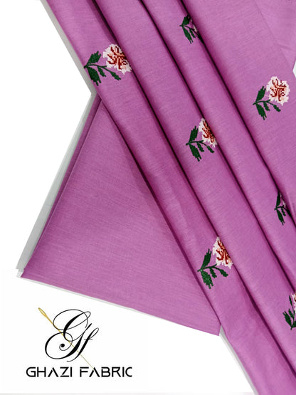Embroidered lavender  Lawn 2 Piece Suit – Noor-e-Bahar | Ghazi Fabric GF-NB-33