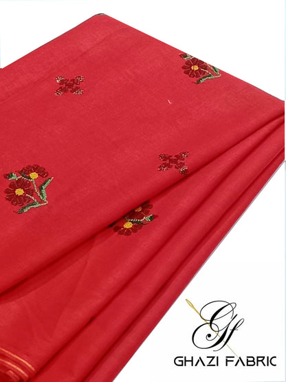 Red Peach Lawn Embroidered Suit – Noor-e-Bahar Edition GF NB-56