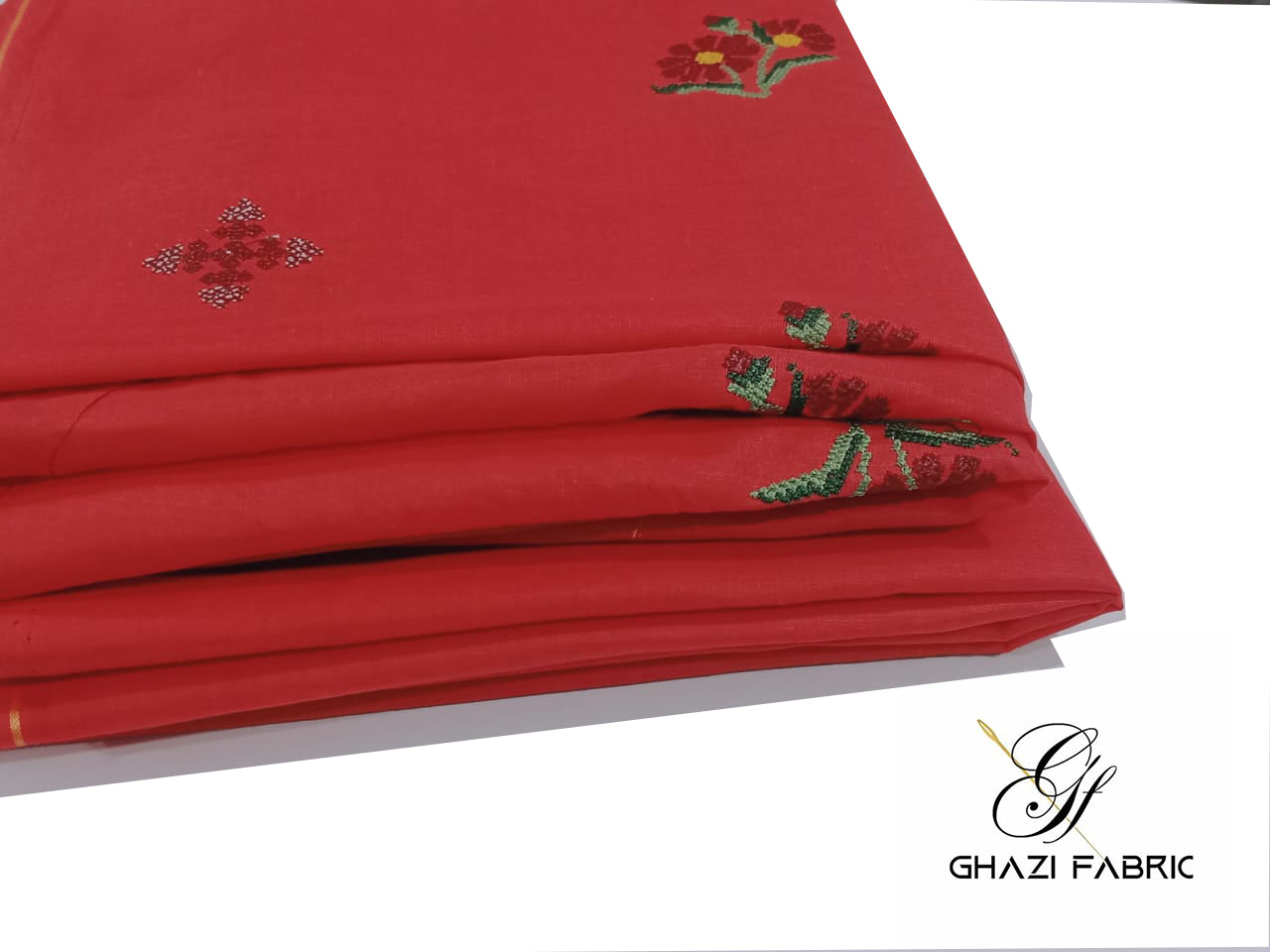 Red Peach Lawn Embroidered Suit – Noor-e-Bahar Edition GF NB-56