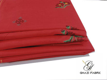 Red Peach Lawn Embroidered Suit – Noor-e-Bahar Edition GF NB-56