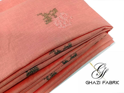 Peach Embroidered Lawn 2 Piece Suit – Noor-e-Bahar | Ghazi Fabric GF-NB-01