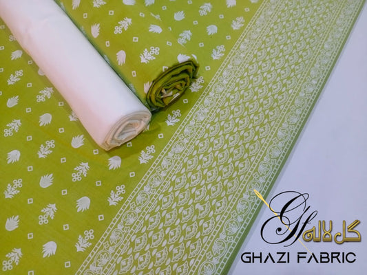 Ghazi fabric Rungrez  Collection Unstitched 3 piece suit for women