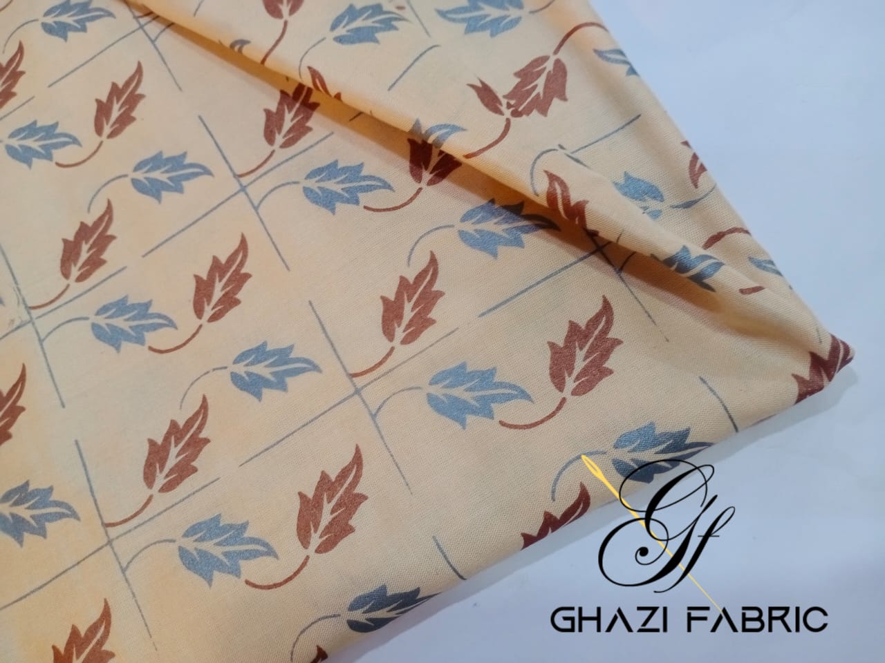 Ghazi fabric Rungrez  Collection Unstitched 1 piece suit for women Linen Beige Shirt 2.50/yards