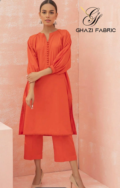 Ghazi fabric Stitched Lawn Shirt and Trouser