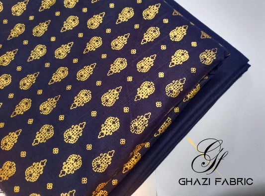 Ghazi fabric Gull-e-Marjaan Unstitched Khaddar Fall Collection 2 piece Dress for Women & Girl Grey GM8296