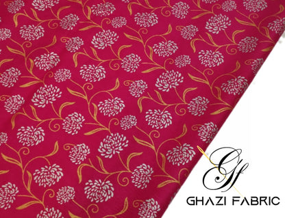 Ghazi fabric Unstitched Linen Shirt BLUSH PINK GTS927