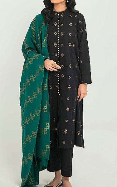 Ghazi Fabric Unstitch Linen Collection New Style Modern Print Collection 2 Piece Shirt And Duppta  Black And Zinc Color