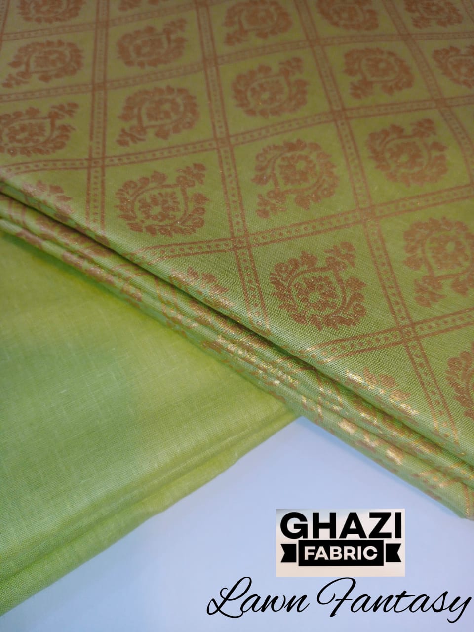 Ghazi fabric Unstitched Lawn 2 piece