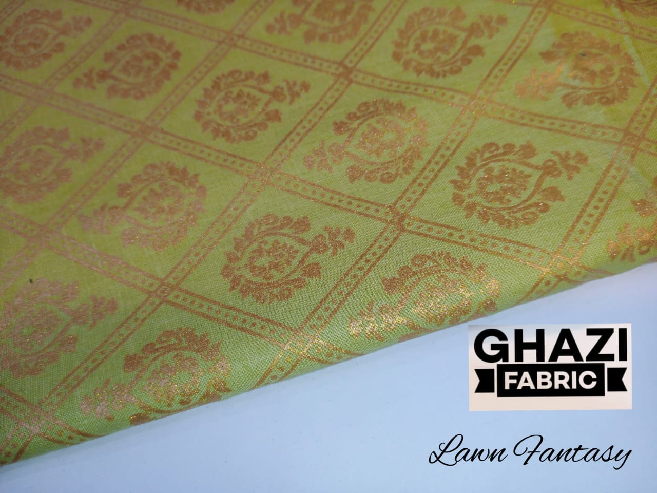 Ghazi fabric Unstitched Lawn 2 piece