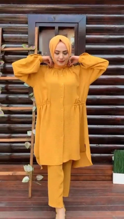 Stitched Noor-E-Bahaar 2piece mustard STR-112211