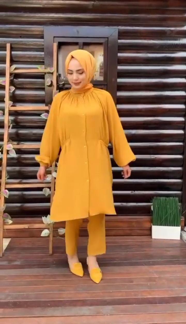 Stitched Noor-E-Bahaar 2piece mustard STR-112211