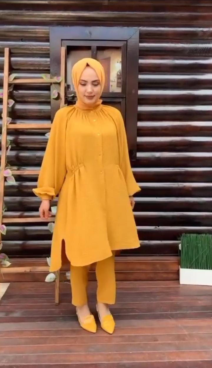 Stitched Noor-E-Bahaar 2piece mustard STR-112211