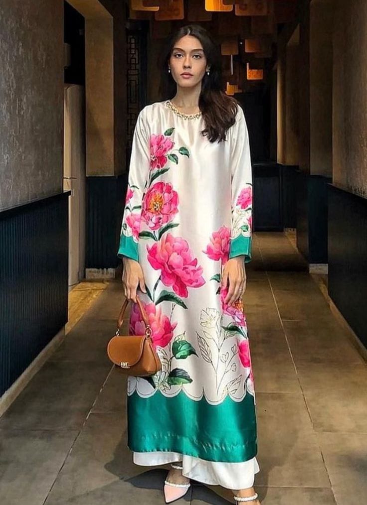 Ghazi Fabric Silk Floral Digital Print Long Maxi – Unstitched | NOOR-E-BAHAAR by Ghazi Fabric GF-NB-29-5