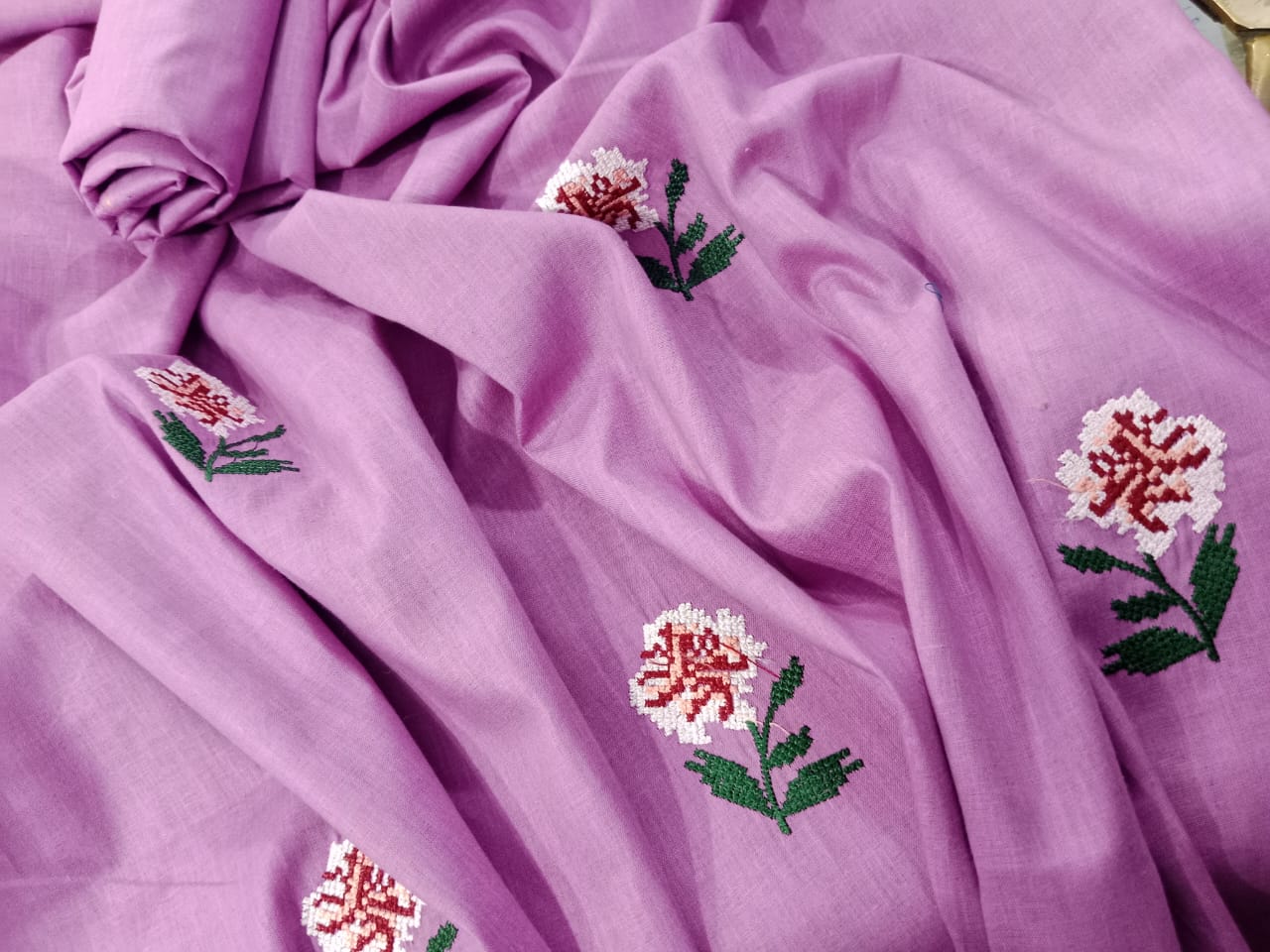 Embroidered lavender  Lawn 2 Piece Suit – Noor-e-Bahar | Ghazi Fabric GF-NB-33