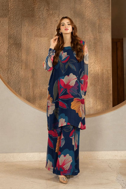 Ghazi Fabric  Pastel Floral Digital Print 2-Piece Suit | NOOR-E-BAHAAR by Ghazi Fabric Unstitched DTS342-7