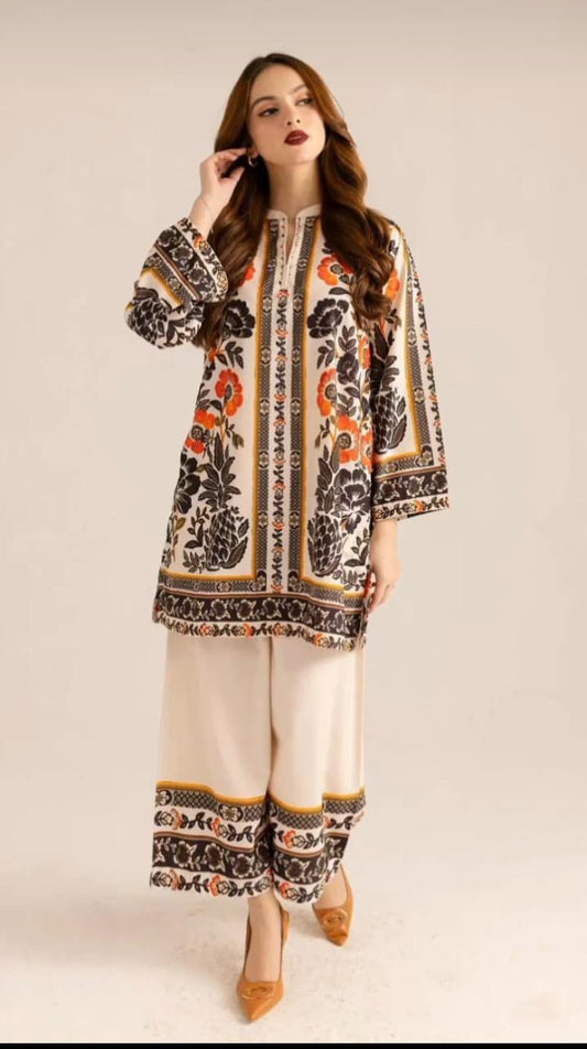 Digital Printed 2-Piece Suit Unstitched | NOOR-E-BAHAAR by Ghazi Fabric DTRS78-4S