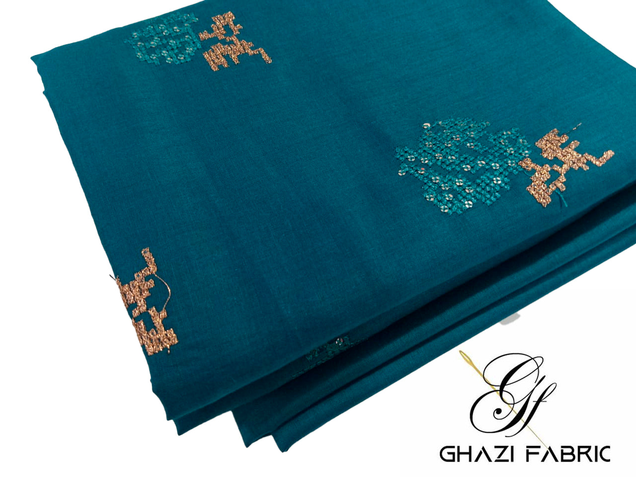 zinc embroidered lawn 2 piece unstitched suit by Ghazi Fabric
