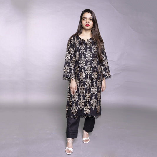 Ghazi fabric Unstitched Lawn 2 piece suit for women