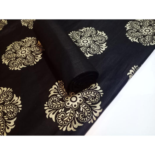 Ghazi fabric Gull-e-Marjaan Unstitched Khaddar Fall Collection 2 piece suit For Women & Girl BLACK GM8433