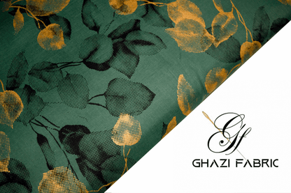 Ghazi fabric Blue bell series  Unstitched Lawn 1 piece only shirt piece for women Sement color (BB3-10/1)