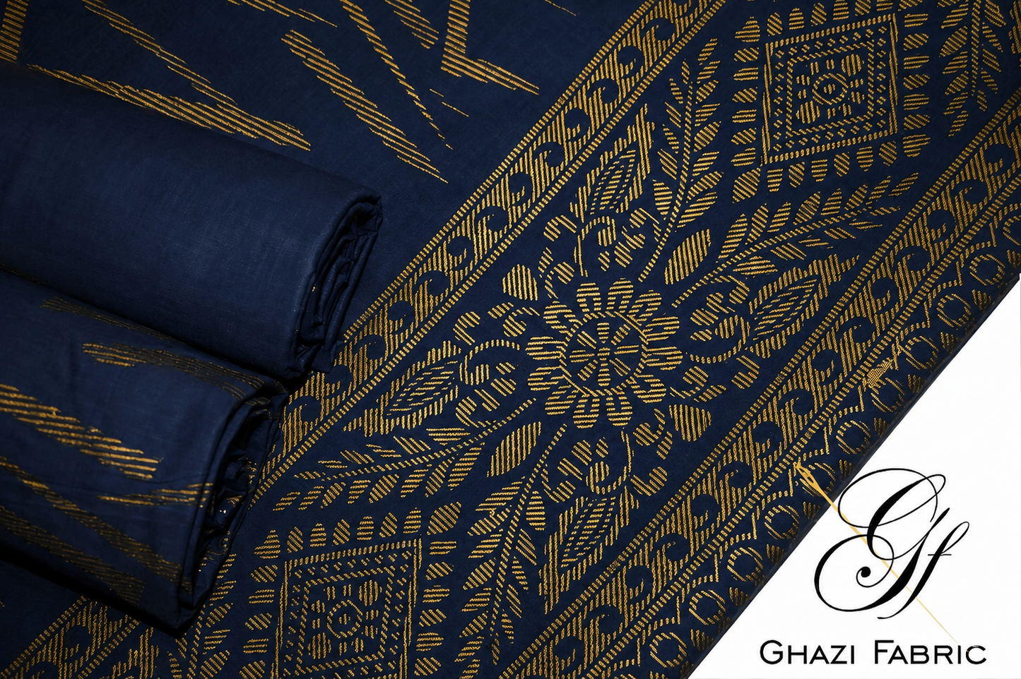 Ghazi fabric BlueBell Series Lawn  3piece unstitched suit for women/girl (BB9374)