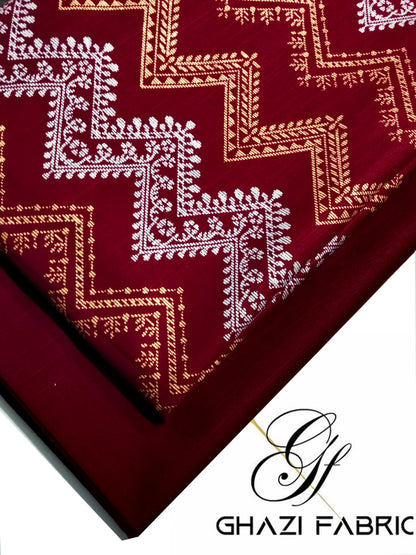 Ghazi Fabric – Khaddar-e-Khaas – KHK-07 Maroon (Unstitched)