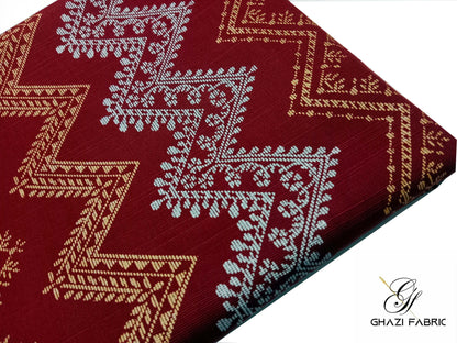 Ghazi Fabric – Khaddar-e-Khaas – KHK-07 Maroon (Unstitched)