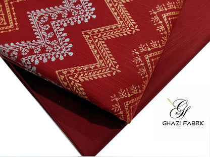 Ghazi Fabric – Khaddar-e-Khaas – KHK-07 Maroon (Unstitched)