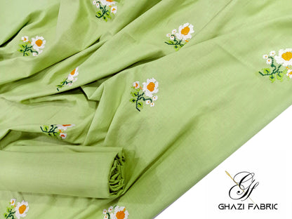 Embroidered   Lawn 2 Piece Suit – Noor-e-Bahar | Ghazi Fabric GF-NB-pistacu