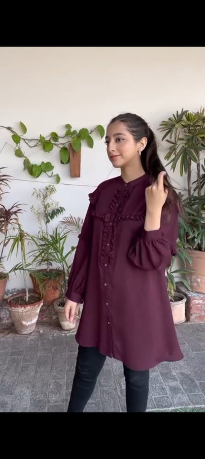 Ghazi Fabric Khas Frill Top TB-675