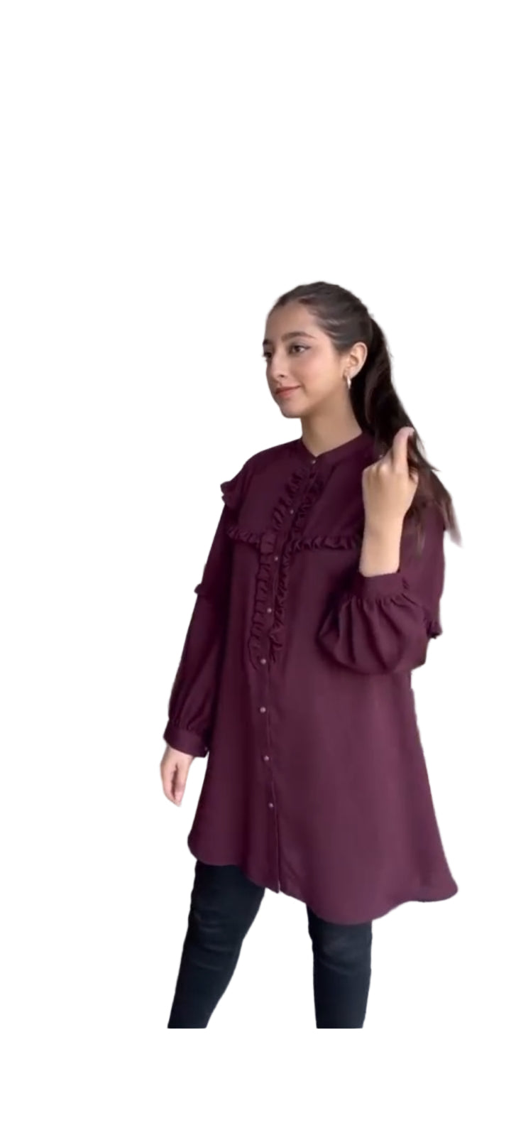 Ghazi Fabric Khas Frill Top TB-675