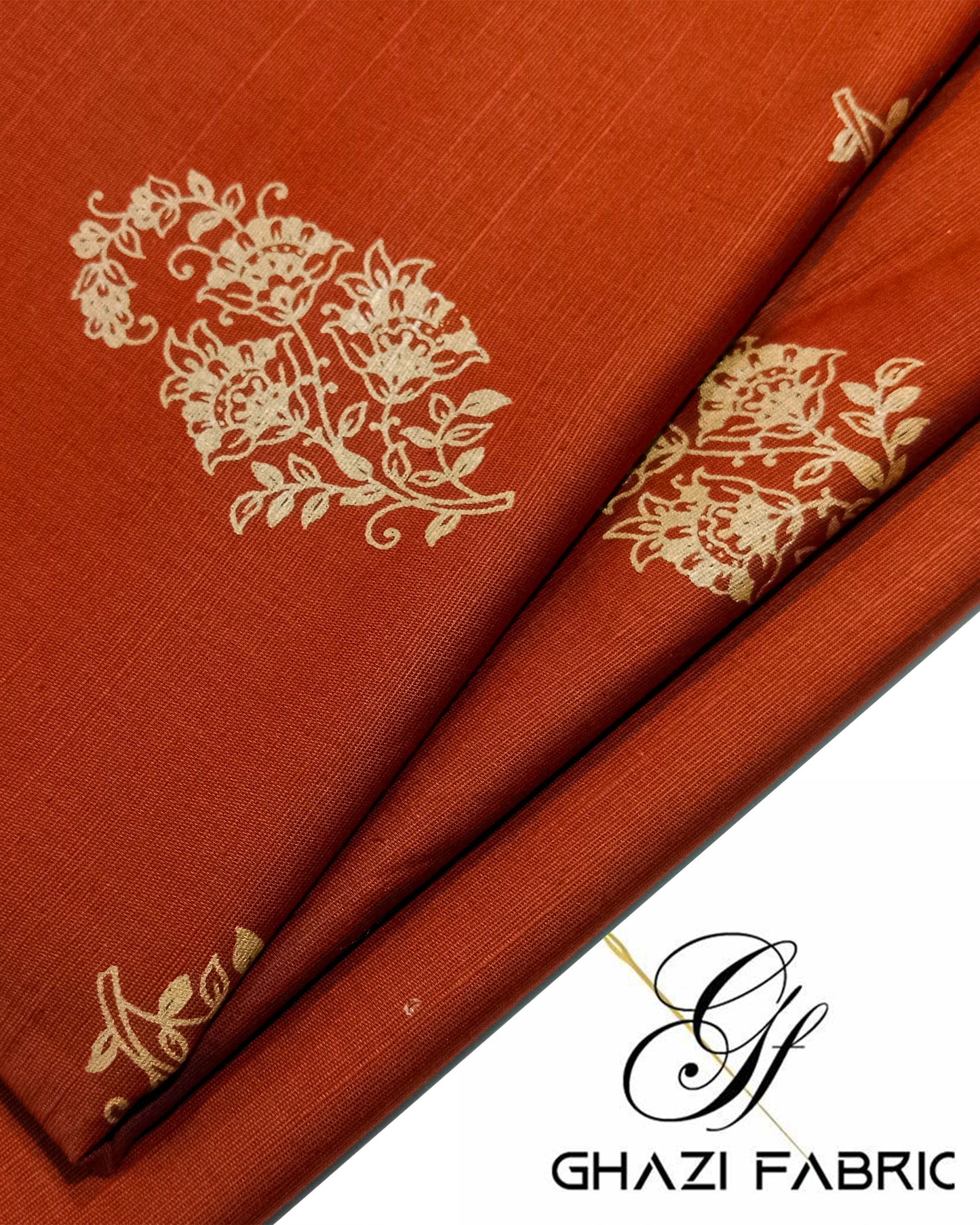 Ghazi Fabric – Khaddar-e-Khaas – KHK-03 Rust (Unstitched)