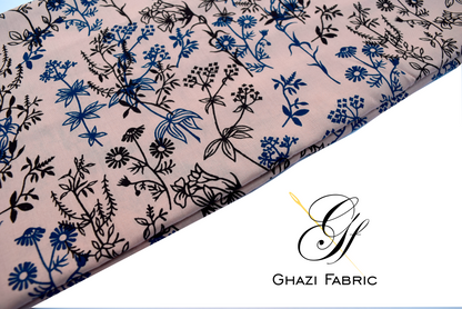 Ghazi fabric Unstitch Digital print Linen Collection 1 piece shirt clothes for women