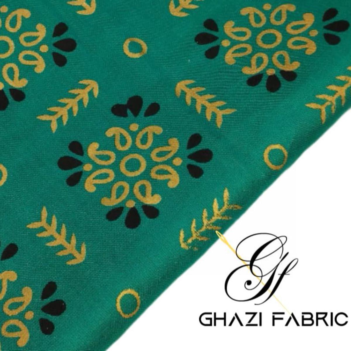 Ghazi fabric Unstitched Linen Shirt Sea Green GTS926