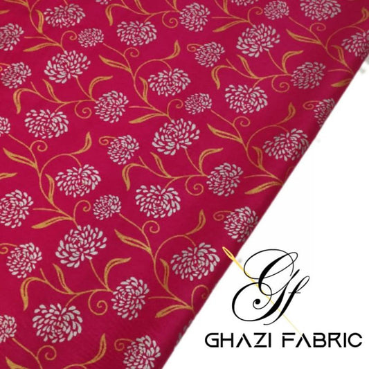 Ghazi fabric Unstitched Linen Shirt BLUSH PINK GTS927