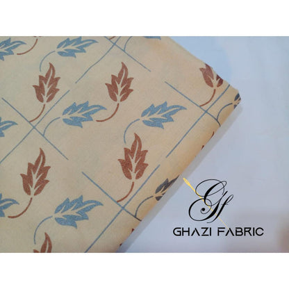 Ghazi fabric Rungrez  Collection Unstitched 1 piece suit for women Linen Beige Shirt 2.50/yards